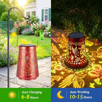 BUCASA 2 Pack Hummingbird Solar Lanterns Outdoor Solar Lights - Image 3