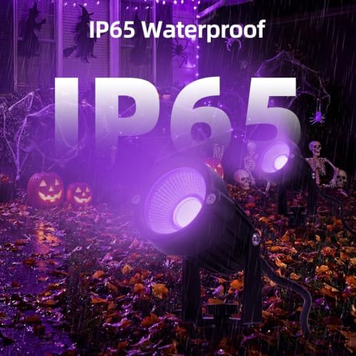 Halloween Orange Purple Spotlights Outdoor Landscape Lighting for Yard - Image 4