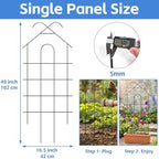 ARIFARO 4 Pack 40" Metal Garden Trellis for Climbing Plants Outdoor - Image 2