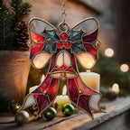 Winter Scarf Knot Mistletoe Acrylic Suncatcher - Image 5