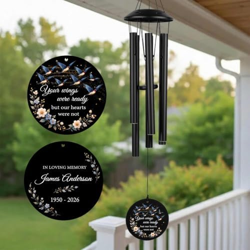 Personalized 32" Wind Chimes for Outside, Memorial Gifts for Loss - Image 3