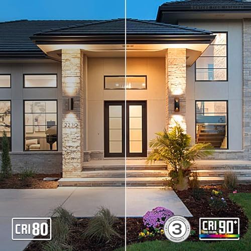 LEONLITE 2-Pack Dimmable LED Up Down Wall Light, 100-277V, CRI 90+, 5CCT - Image 4