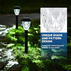 GIGALUMI 10 Pack Solar Lights Outdoor, Solar Pathway Lights with Great Pattern, Waterproof Auto On/Off Light for Outside Yard Garden Walkway Driveway Lawn Pathway - Image 2