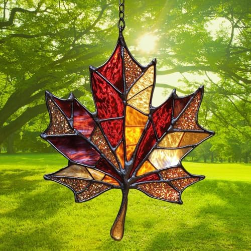 Autumn Maple Leaf Acrylic Suncatcher - Image 3