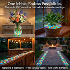 Colorful Glow in the Dark Rocks Luminous Glow Garden Stones Outdoor Glowing at Night Guide Pebbles Gemstone DIY Decorative for Landscaping Aquarium Fish Tank Patio Lawn Yard Ornaments - Image 4