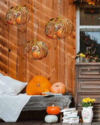 Fall Wind Spinners for Yard and Garden Bird Pumpkin Wind Spinner Sunflower Maple Leaves 3D Metal Stainless Steel Pumpkin Wind Sculptures Chimes Outdoor Patio Thanksgiving Hanging Decor 12 Inch - Image 3