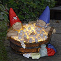 Cafele Solar Good Times Bubble Bath Gnomes, Funny Garden Gnome Couple in Bathtub LED Solar Statue Figurine for Outdoor Lawn Patio Yard Landscape Christmas Decorations, Multicolor by Unknown