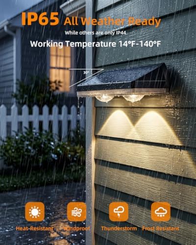 Solar Fence Lights Outdoor, 8 Pack 3CCT & RGB 13 Colors Fence Lights Solar Powered Ultra-Bright LED Lens Waterproof Outdoor Solar Lights for Fence, Backyard, Railing, Patio, Wall, Step, Deck - Image 6