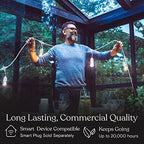 Brightech Ambience Pro Waterproof LED Outdoor String Lights, 48 Ft, Hanging, Dimmable Vintage Edison Bulbs, 15 Bulbs, 2W - Image 4