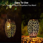 Solar Lanterns Outdoor Waterproof 2 Pack Solar Garden Lanterns Garden Decor - Image 3