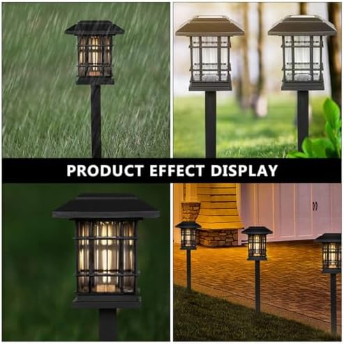 Kichvoe 4 Pack Solar Pathway Light for Lawn and Garden Borders Ip65 - Image 4
