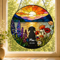 Personalized Dog Loss Sympathy Suncatcher Gift, Custom Dog Memorial Stained Glass Window Hanging, Pet Portrait Memorial Sun Catcher Gift with Name for Loss of Dogs Pet Loss Dogs Lover 11.81" by Unknown