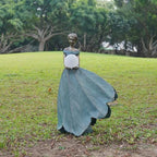 DiliComing Solar Fairy Garden Statue 22 Inch Resin Garden Decor - Large Outdoor Yard Figurine for Patio Lawn, Waterproof Garden Statue Gift for Women, 14x11x22.5 Inch New Packaging - Image 5