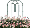 24in(H)×50ft(L) Green Decorative Garden Border Fence Total 35 Panels No Dig Metal Folding Fence Garden Edging Border Fence for Animal Barrier Fencing Flower Bed Yard Patio by MTBGarden