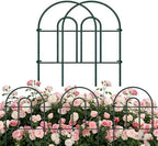 24in(H)×50ft(L) Green Decorative Garden Border Fence Total 35 Panels No Dig Metal Folding Fence Garden Edging Border Fence for Animal Barrier Fencing Flower Bed Yard Patio by MTBGarden