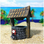 Garden Decor Mini Garden Well/Miniature Rustic Artificial Resin Miniature Fairy Wishing Well Statue Outdoor Statue - Image 2