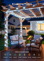 Minetom 4PC 160FT Christmas Outdoor Solar String Lights Waterproof 400 LEDs - Image 3
