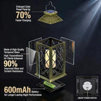 2 Pack 14'' Large Tempered Glass Solar Lanterns Outdoor Waterproof - Image 4