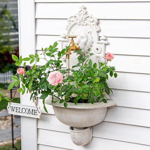 Sungmor Cast Iron Wall Mounted Garden Sink, Washing Basin with Faucet - Image 5