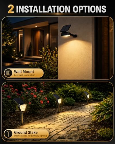 Solar Spot Lights Outdoor Waterproof, Warm White Solar Spotlights, 6 Packs - Image 5