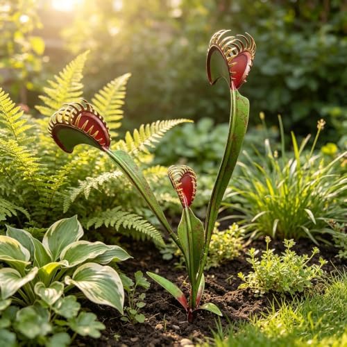Whimsical Metal Carnivorous Plant Garden Stake - Image 6