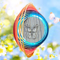 Aoedelyart Wind Spinner Creates a Fluttering Butterfly 3D Animations Effect,Wind Spinners Ouddoor Butterfly Gift for Women/Grandma/Mom/Wife,12inch Mandala Wind Spinner Hanging Garden Yard Art Decor by Aoedelyart