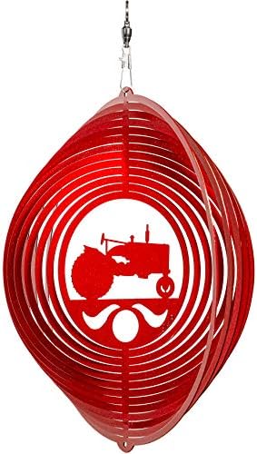 SWEN Products Tractor Circle Swirly Metal Wind Spinner - Image 2