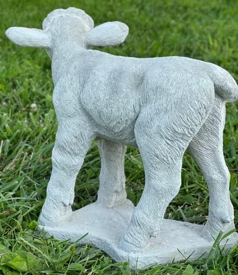 Standing Calf Concrete Statue Farm Animal Decoration Baby Cow Figurine Outdoor Real Size Calf Figure Garden Decor - Image 6