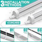 JESLED 2FT Grow Lights, 5000K Full Spectrum Sunlight White, V-Shaped Beam - Image 5