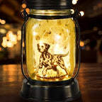 kyoryuger Dalmatian Gifts for Women/Men Dalmatian Solar Lanterns Mom Birthday Spotted Dog Lovers Lantern Pet Loss Firehouse Dog Memorial Lights Solar Garden Decor Yard, Patio,Backyard,Porch Torches by kyoryuger