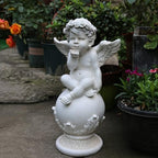 18in Angel Statue Cupid Sculpture Outdoor Decoration Patio Garden Decoration Porch Lawn, Angel Garden Sculpture and Statuary, Angel Statue commemorating Spiritual Gifts - Image 5