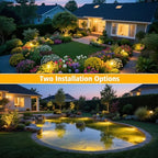 T-SUN Solar Pond Lights, 3-in-1 Warm White LED Submersible Pond Lights - Image 3