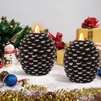 Wondise Flameless Candles with 6H Timer Pine Cone Candles - Image 6