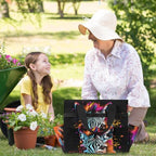 Doodle Zebra Garden Tool Bag Organizer Heavy Duty Zebra Print Gardening Tote Bag with 10 Pockets for Women Men Gardening Gifts - Image 2