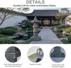 27.56" Resin Solar Pagoda Garden Statue Warm LED Oriental Lantern - Image 4