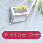 Solar Led Step Lights - Waterproof Stainless Steel Outdoor Deck Lights for Stairs, Pathways, and Fences - Bright, and Easy to Install B (Warm Light) 2 PCS - Image 3