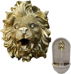 Fountain Lion Heads Nozzle Ornament | Lion Heads Fountain Nozzle,Lion Fountain Sprinkler Heads,Lion Wall Gold House,Outdoor Lion Heads Wall Spray Water Off Outdoor Statue - Image 7