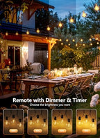 Brightown Outdoor String Lights, 100FT Shatterproof LED Patio Lights with 46 Dimmable Plastic G40 Bulbs, 2700K Waterproof Connectable Hanging String for Backyard, Cafe, Porch, Deck, Home Decor - Image 2