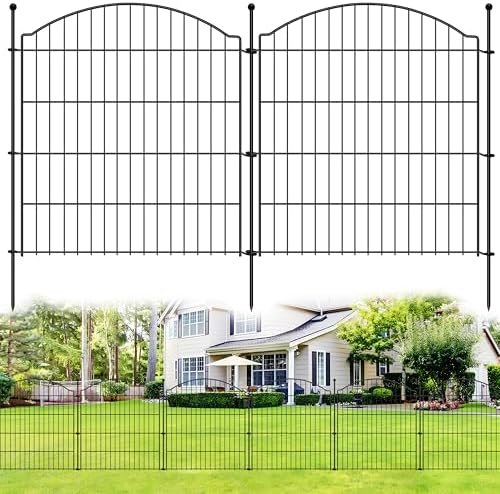 Decorative Garden Fences 32in x 36ft, 15 Pack Outdoor Fencing Animal Barrier Dog Border, Metal Wire Fence Panels for Garden Decor, Flower Bed Edging Borders for No Dig Patio Yard by CASIMR