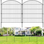 Decorative Garden Fences 32in x 36ft, 15 Pack Outdoor Fencing Animal Barrier Dog Border, Metal Wire Fence Panels for Garden Decor, Flower Bed Edging Borders for No Dig Patio Yard by CASIMR