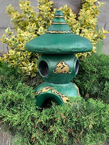 OLOMA Ball pagoda garden statue Japanese decor Lawn light lantern Pagoda temple for backyard decor Stone pagoda lantern zen garden art Concrete japanese pagoda outdoor statue Pagoda temple decoration - Image 6