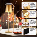 Retisee 12 Pack Cordless Table Lamp Portable Rechargeable Lamps, Gold - Image 2