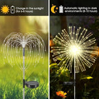 HPUFKOT Solar Garden Lights Outdoor,Waterproof Garden, 2PC 200 LED Twinkling Firework Lights Decorative with 8 Modes,Decor for Yard Patio Pathway Lawn for Yard Outside Fairy Decorative - Image 5