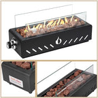 18" Propane Gas Fire Pit Side-Mounted, Portable Tabletop Fireplace, FP026 - Image 7