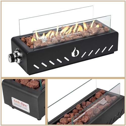 18" Propane Gas Fire Pit Side-Mounted, Portable Tabletop Fireplace, FP026 - Image 7