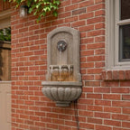 Bumilgar Wall Mounted Water Fountain, European-Style Rustic Grey Beige - Image 2