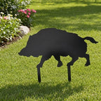 Black Metal Silhouette Garden Stake for Yard Warning Decor - Image 6