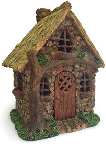 English Tree Cottage Miniature Fairy Garden Resin Figurine by Marshall+Home+and+Garden