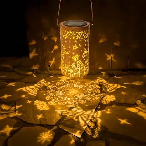 ANYTALK Butterfly Solar Lanterns Outdoor Waterproof, Birthday Gifts for Women Mom Grandma, Hanging Solar Lights for Yard, Patio, Porch, Garden Decor, Christmas Gifts for Her/Him - Image 2