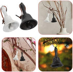 2pcs Cast Bell Iron Hand Bell Xmas Handheld Signal Ornament - Image 5